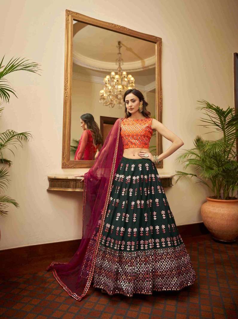 BRIDESMAID VOL. 15 1931 Bridal Gota Patti Embroidered Semi Stitched Lehenga Choli Wholesale catalog