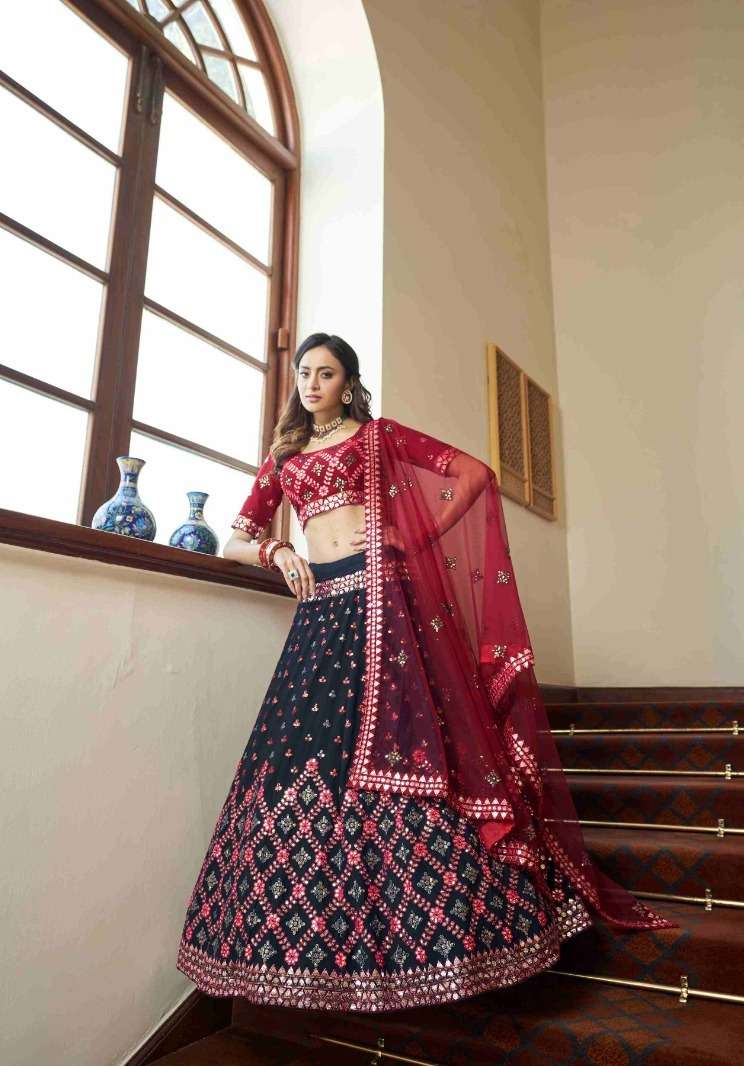 BRIDESMAID VOL. 16 Bridal Gota Patti with Thread Embroidered Semi Stitched Lehenga Choli Wholesale catalog