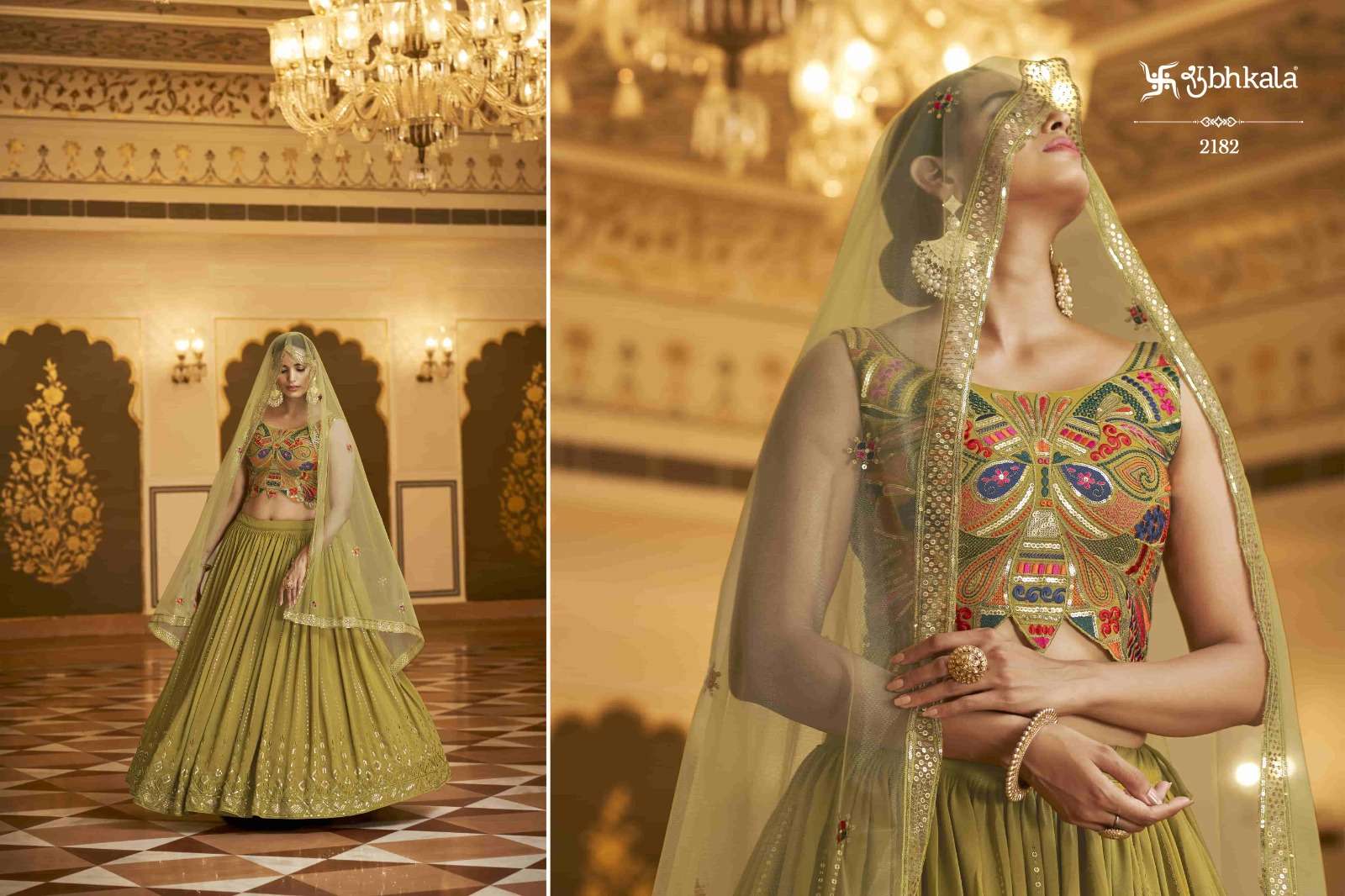 BRIDESMAID VOL. 24 2182 Bridal Semi Stitched Lehenga Choli 