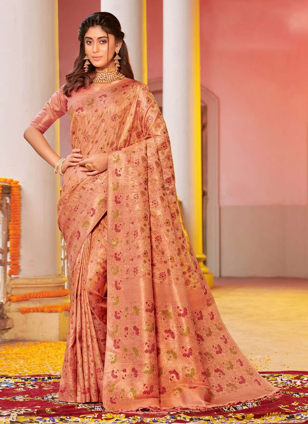 BUNAWAT GULABI SILK Banarasi Silk Saree Wholesale catalog