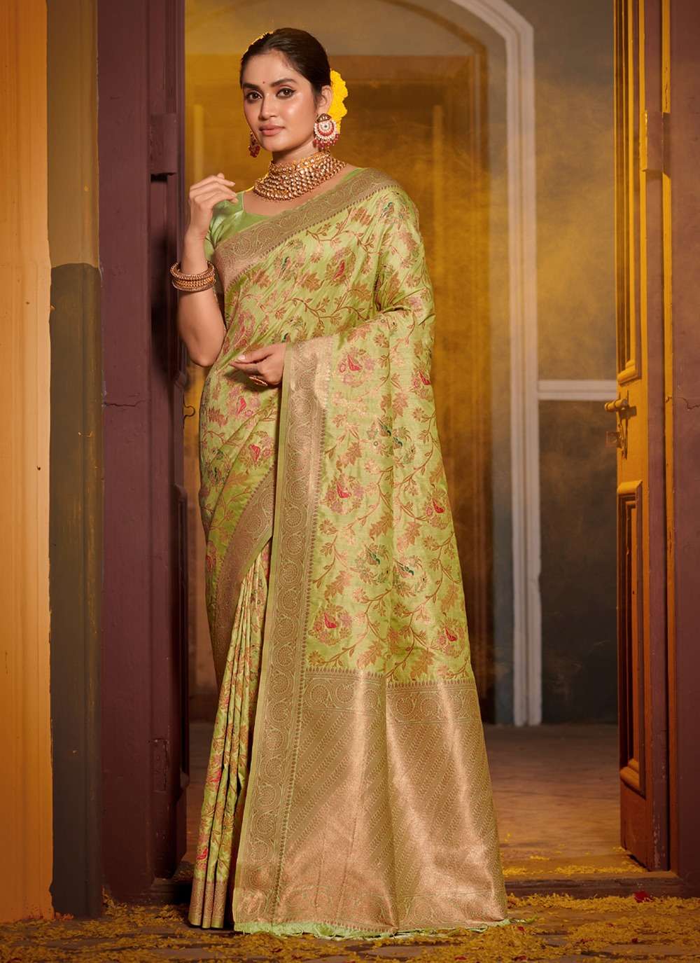 BUNAWAT VASTU PUJYA Banarasi Silk Saree Wholesale catalog