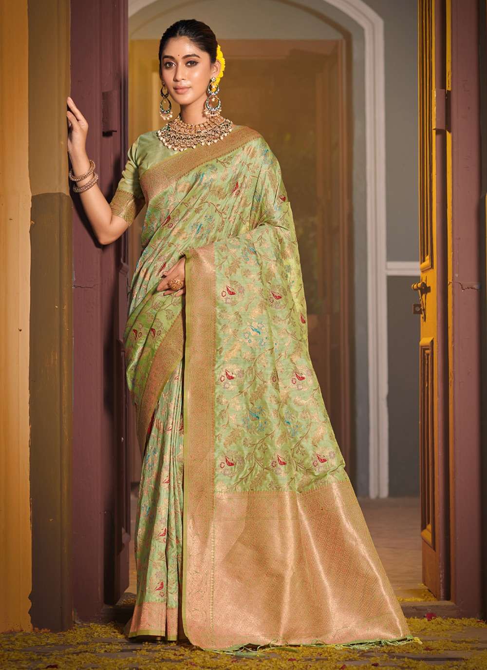 BUNAWAT VASTU PUJYA Banarasi Silk Saree Wholesale catalog