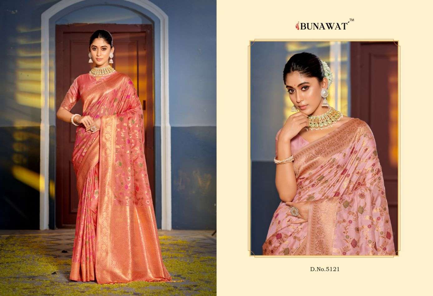 Bunawat Vastukala Heavy Silk Saree Wholesale catalog