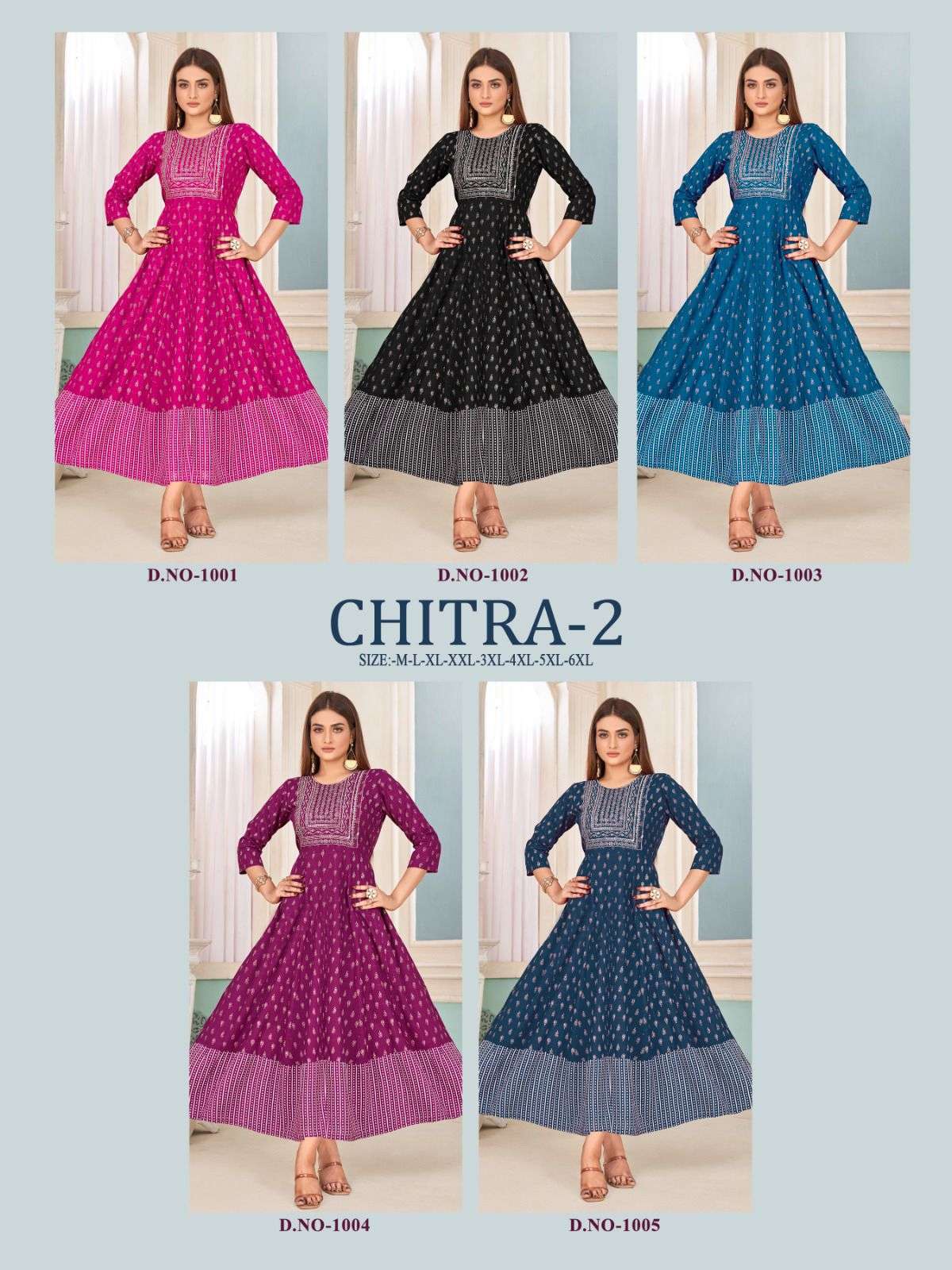 CHITRA-2 HEAVY RAYON GOLD PRINT Kurti Wholesale catalog