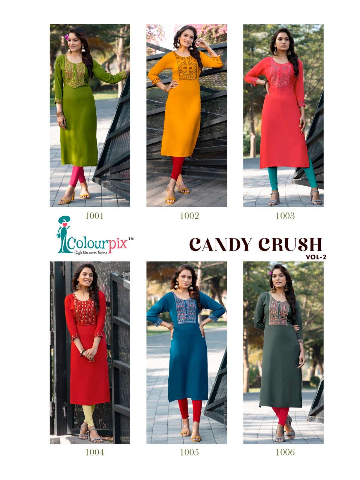 COLOURPIX Candy crush v.2 Kurti Wholesale catalog