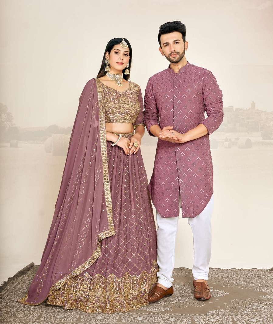 Couple Wear Georgette lehenga Choli Wholesale catalog