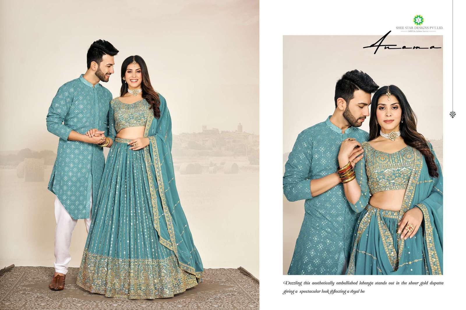 Couple Wear Georgette lehenga Choli Wholesale catalog