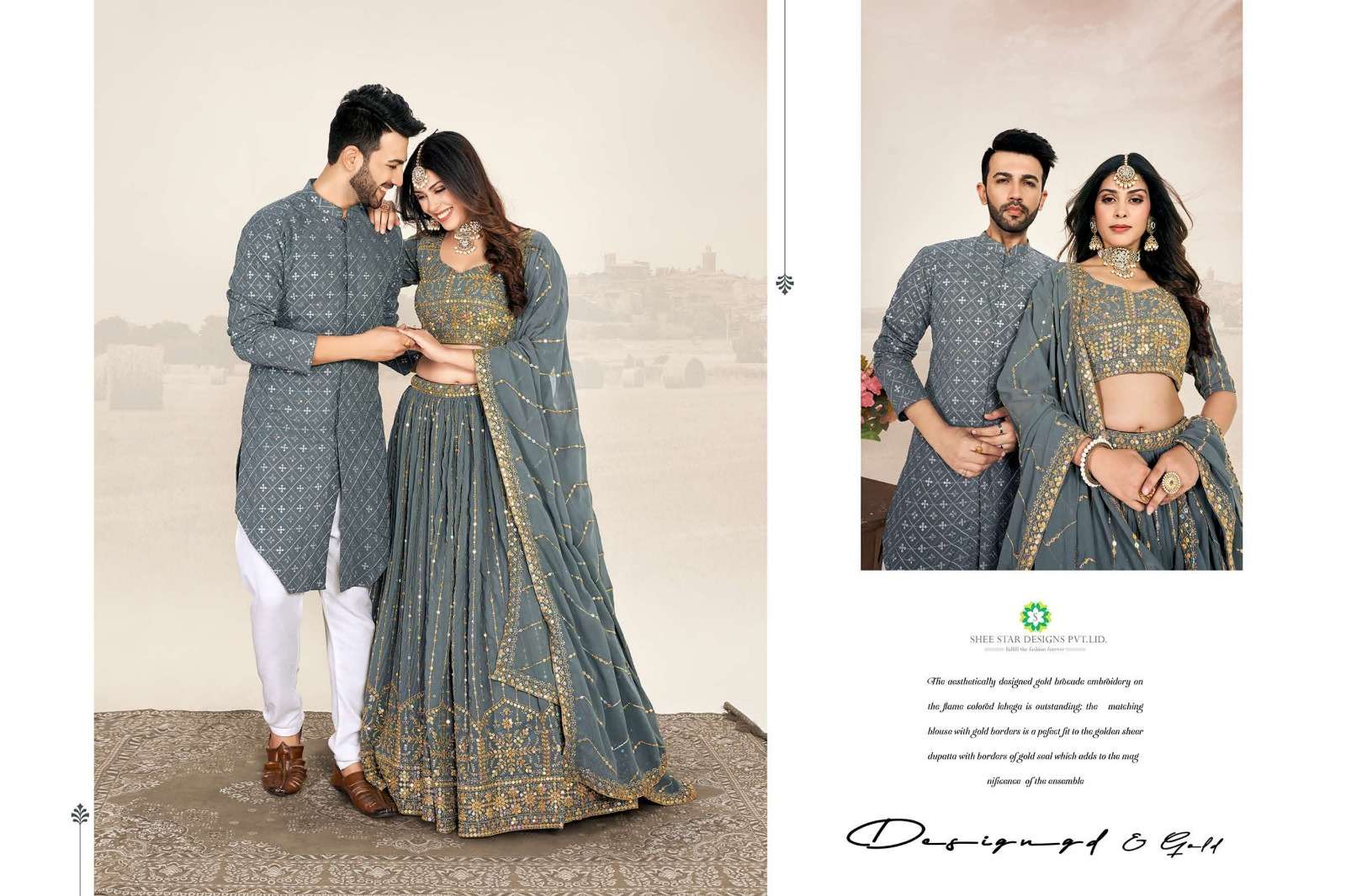 Couple Wear Georgette lehenga Choli Wholesale catalog