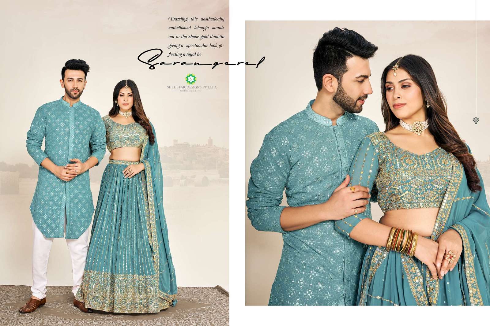 Couple Wear Georgette lehenga Choli Wholesale catalog