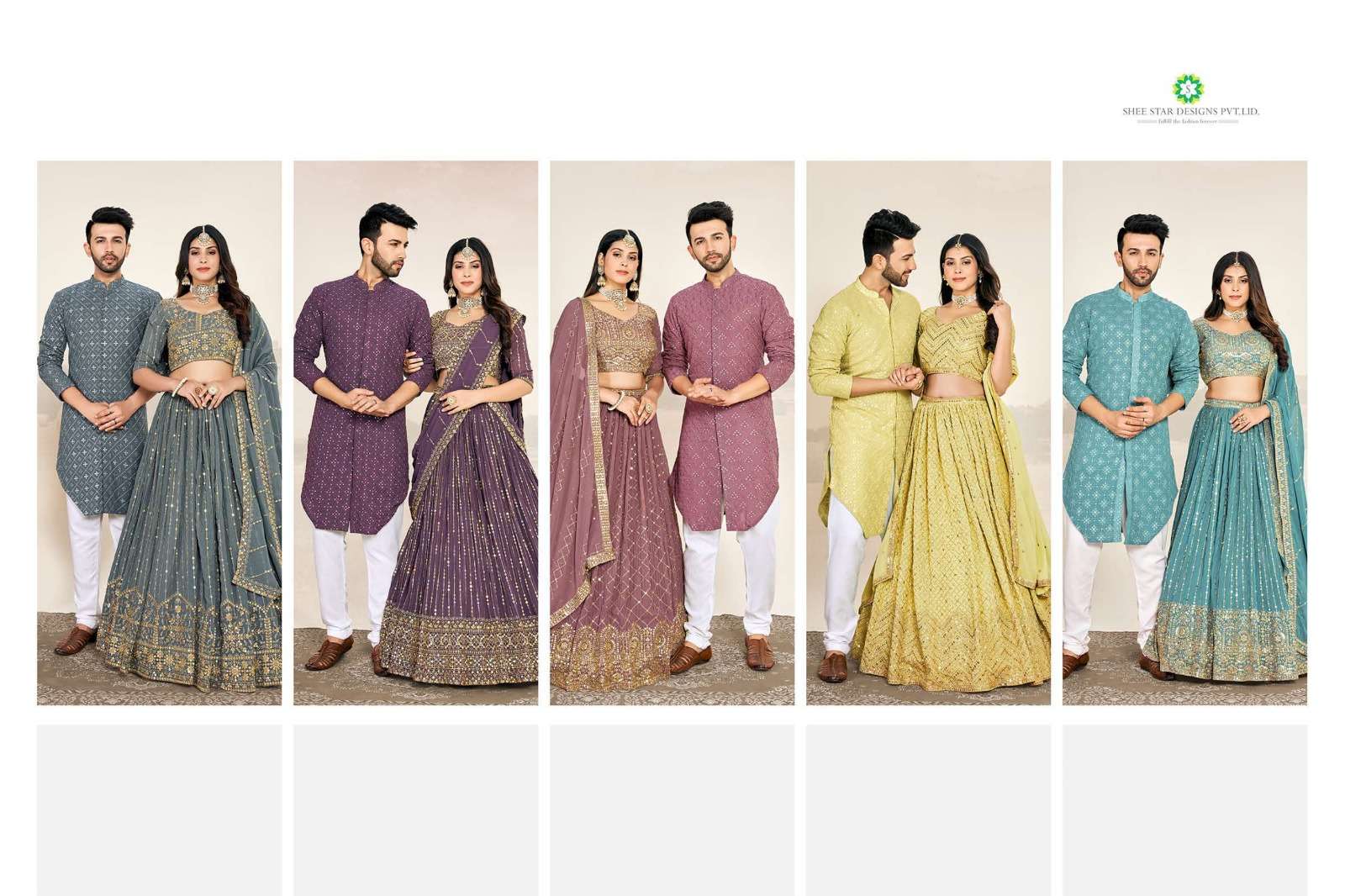 Couple Wear Georgette lehenga Choli Wholesale catalog