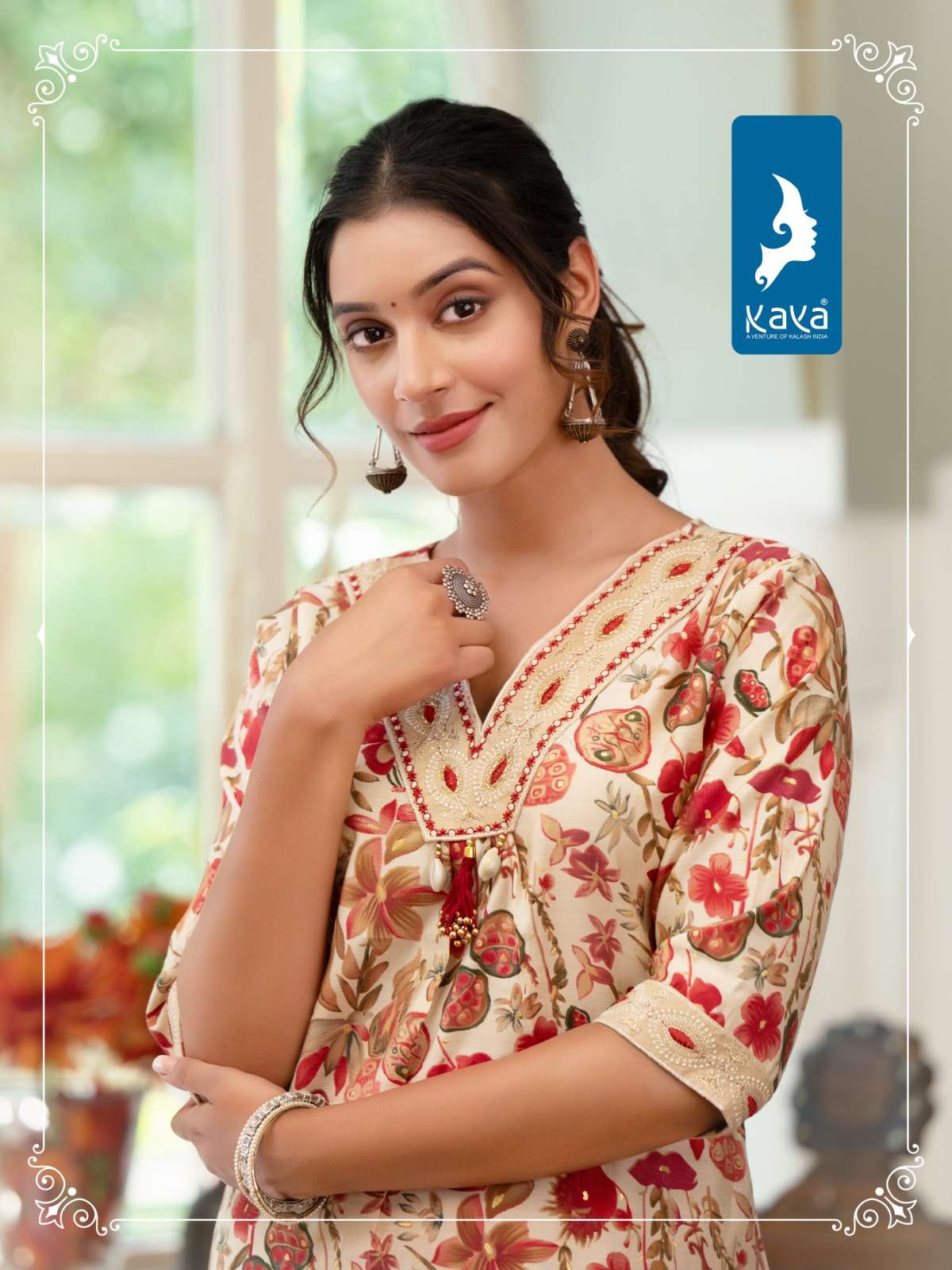 Cripple Afghani chanderi Modal Print Kurti Wholesale catalog