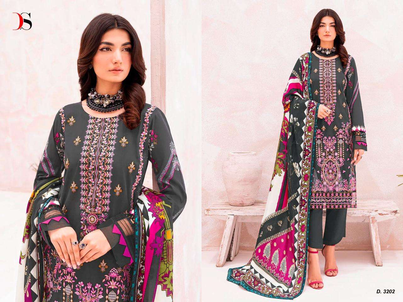 Deepsy Cheveron Vol 9 Chiffon Dupatta Pakistani Salwar Suits Wholesale catalog