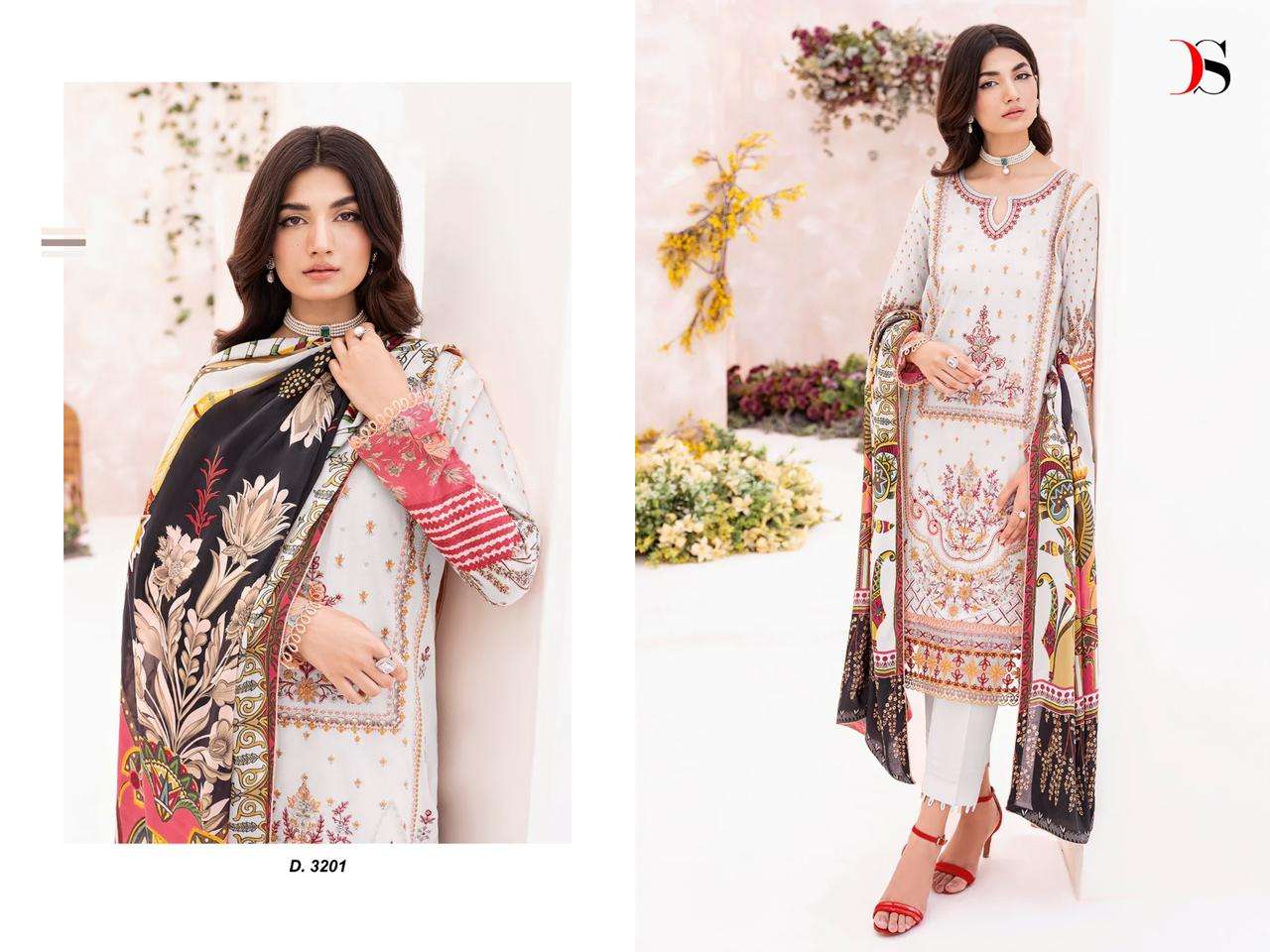 Deepsy Cheveron Vol 9 Chiffon Dupatta Pakistani Salwar Suits Wholesale catalog