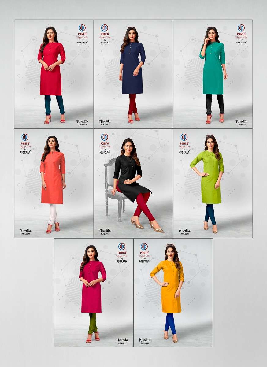 Deeptex Nivedita Vol-6 – Straight Kurtis -Wholesale Catalog