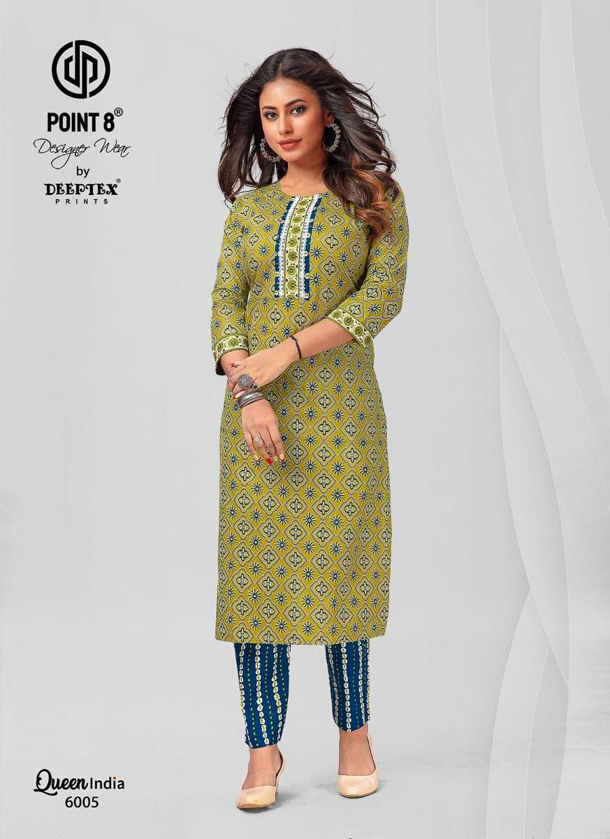 Deeptex Queen India Big Size Casual Wear Kurti With Pant Wholesale