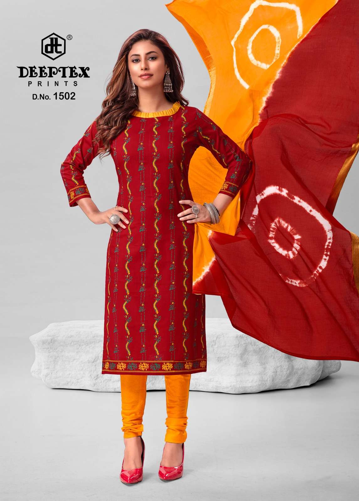 Deeptex Traditional Vol 15 Cotton Designer Dress Material Wholesale catalog