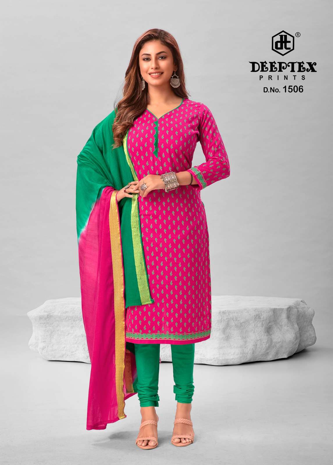 Deeptex Traditional Vol 15 Cotton Designer Dress Material Wholesale catalog
