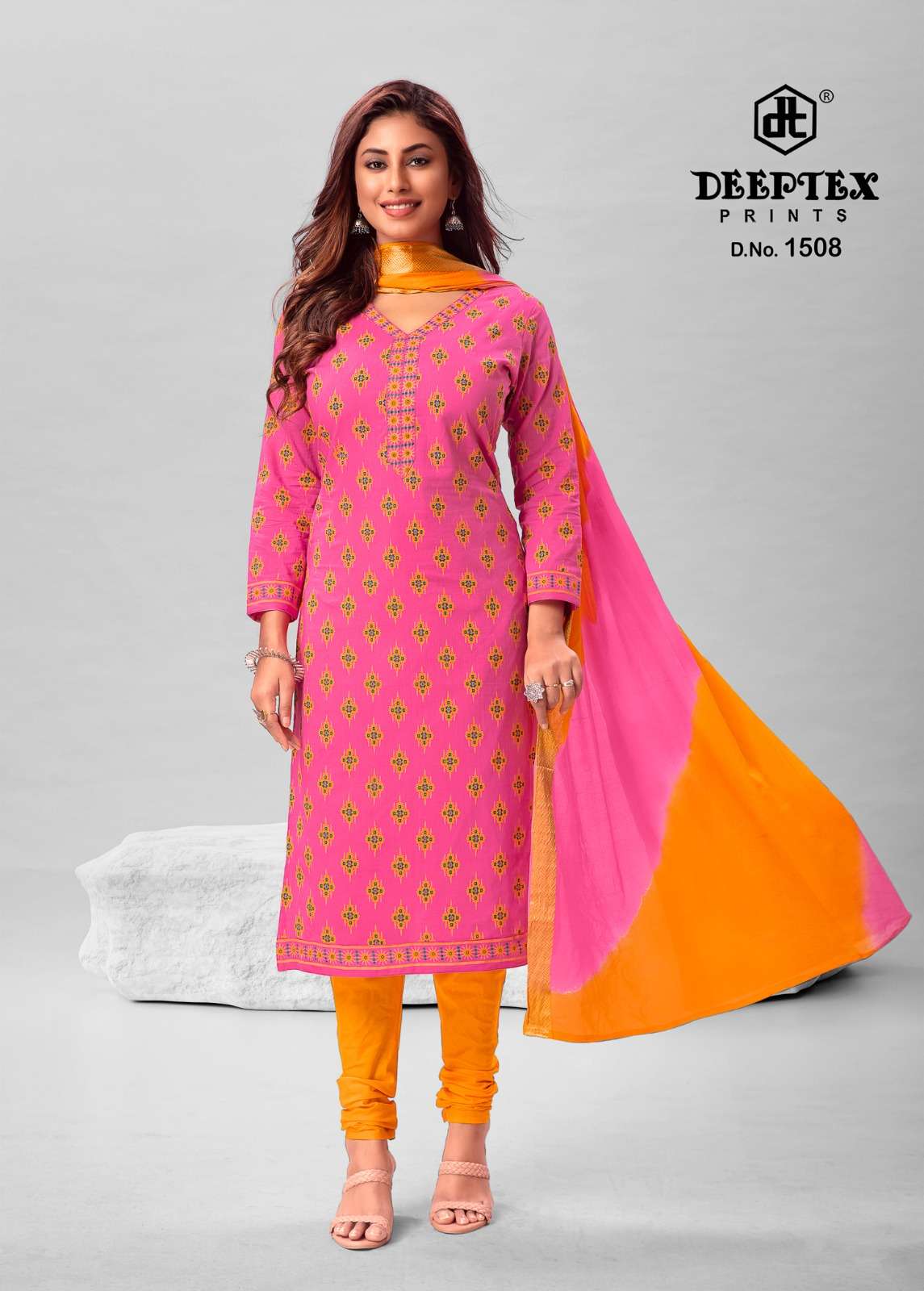 Deeptex Traditional Vol 15 Cotton Designer Dress Material Wholesale catalog