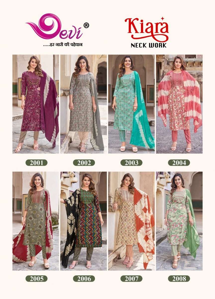 Devi Kiara Vol-2 Kurti Pant With Dupatta -Wholesale Catalog