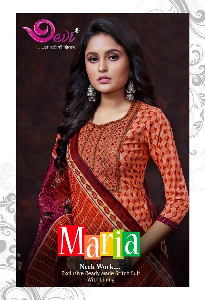 Devi Maria Vol-2 – Neck Work Readymade With Lining -Wholesale Catalog