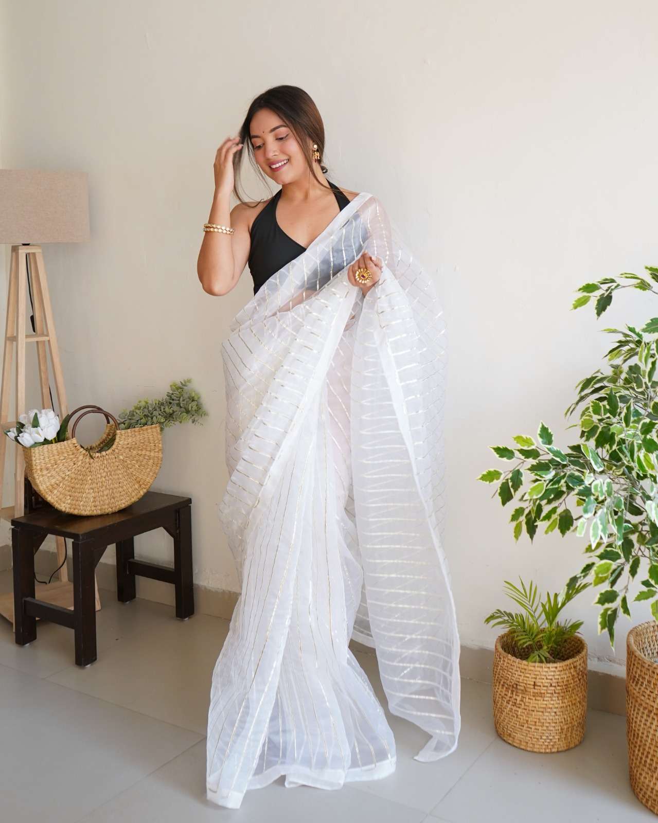 Devika 1 Lace Border Organza Fancy Saree Wholesale catalog