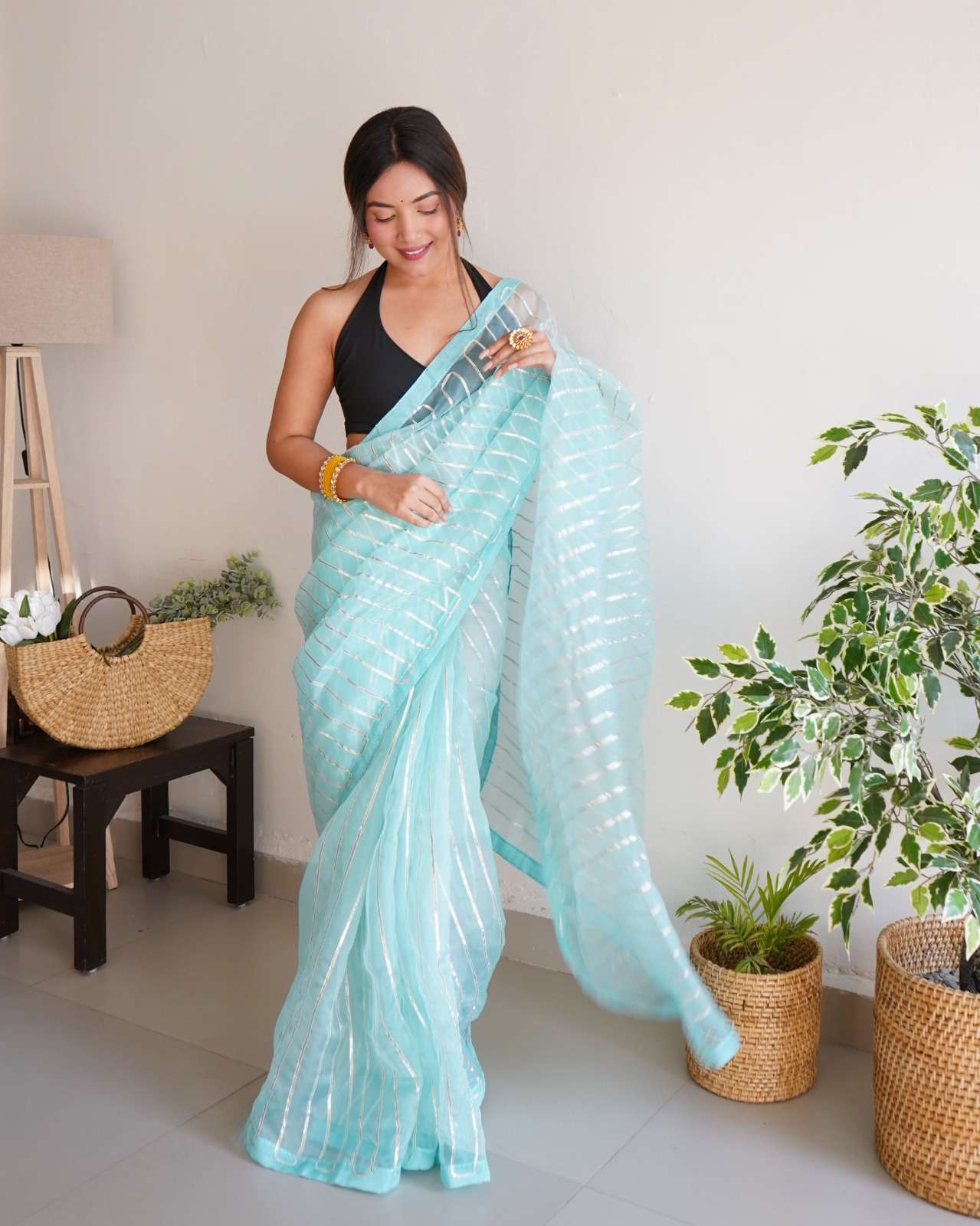 Devika 1 Lace Border Organza Fancy Saree Wholesale catalog