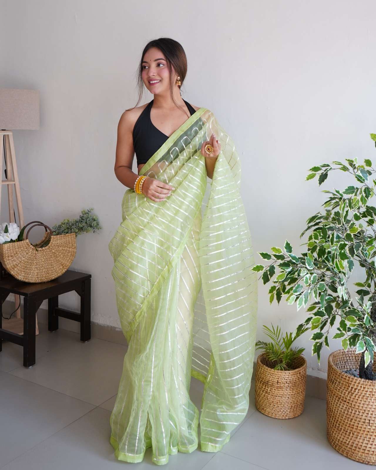 Devika 1 Lace Border Organza Fancy Saree Wholesale catalog