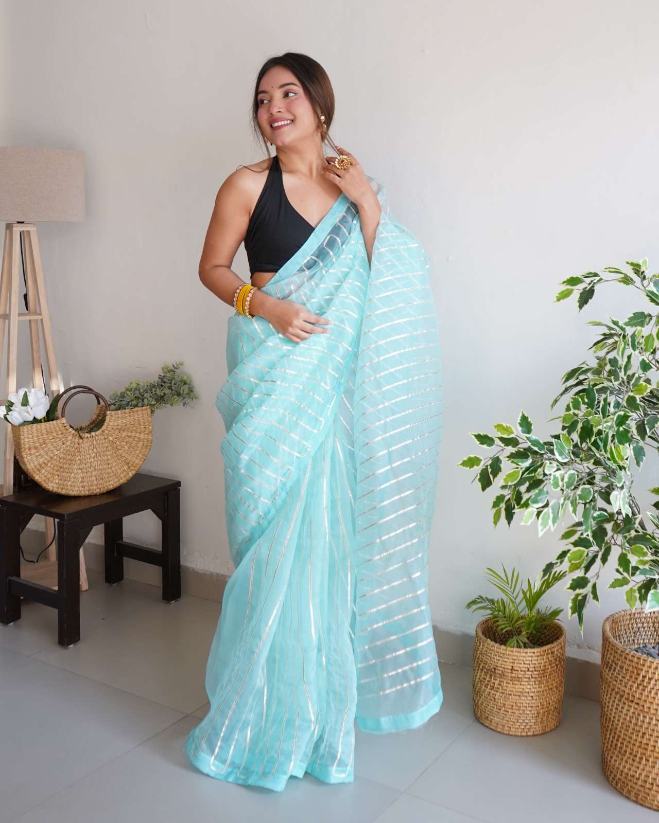 Devika 1 Lace Border Organza Fancy Saree Wholesale catalog