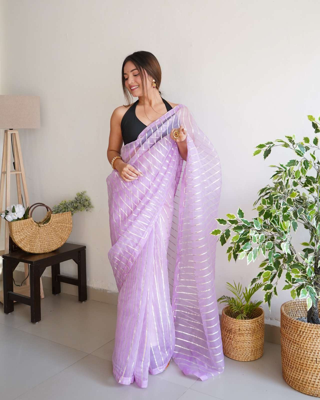 Devika 1 Lace Border Organza Fancy Saree Wholesale catalog