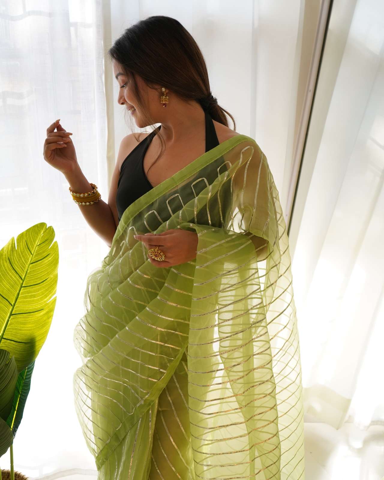 Devika 1 Lace Border Organza Fancy Saree Wholesale catalog