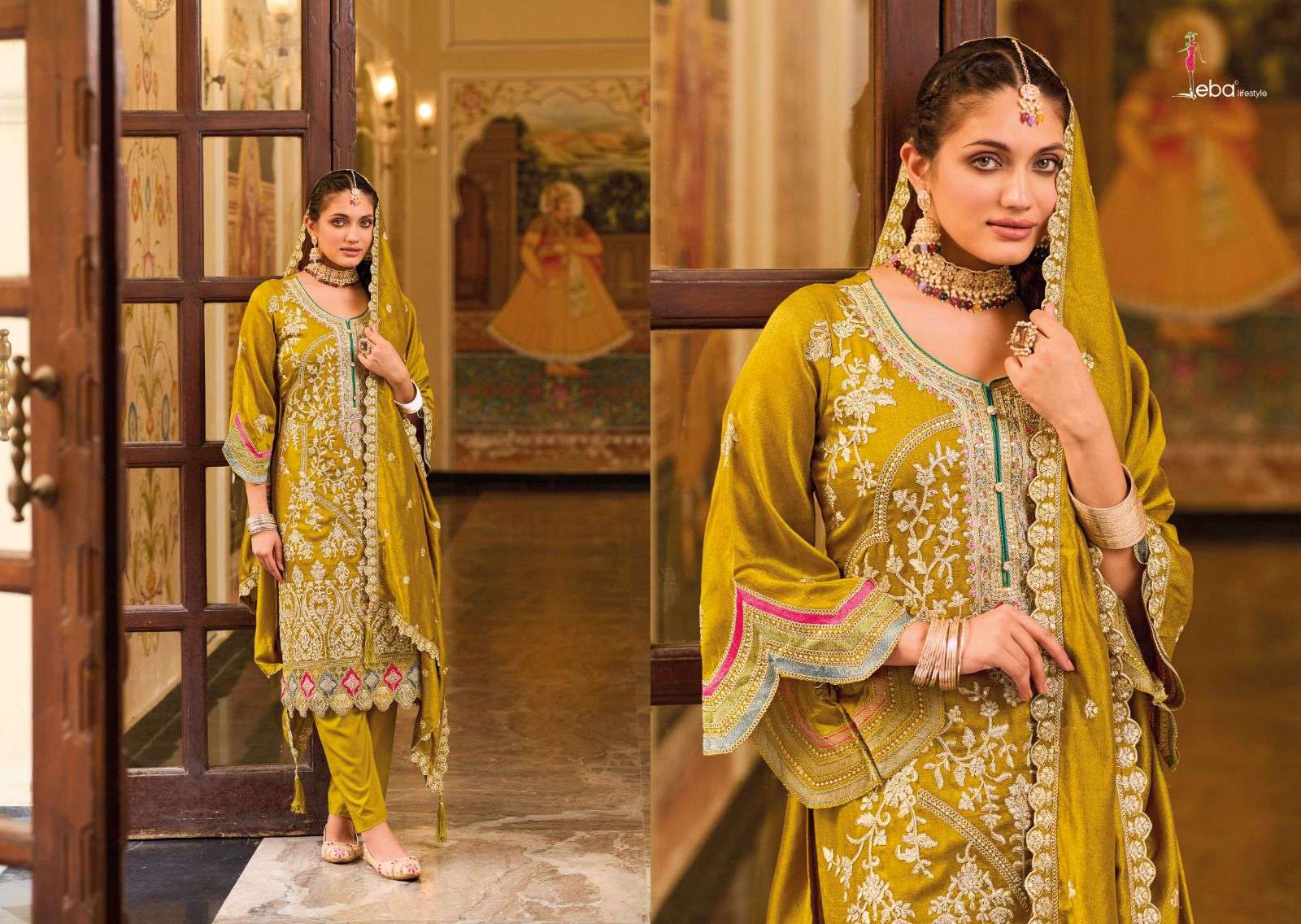 Eba Anokhi Embroidery Ready Made Kurti Pant With Dupatta Wholesale catalog
