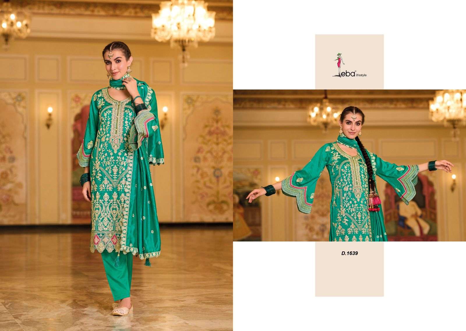 Eba Anokhi Embroidery Ready Made Kurti Pant With Dupatta Wholesale catalog