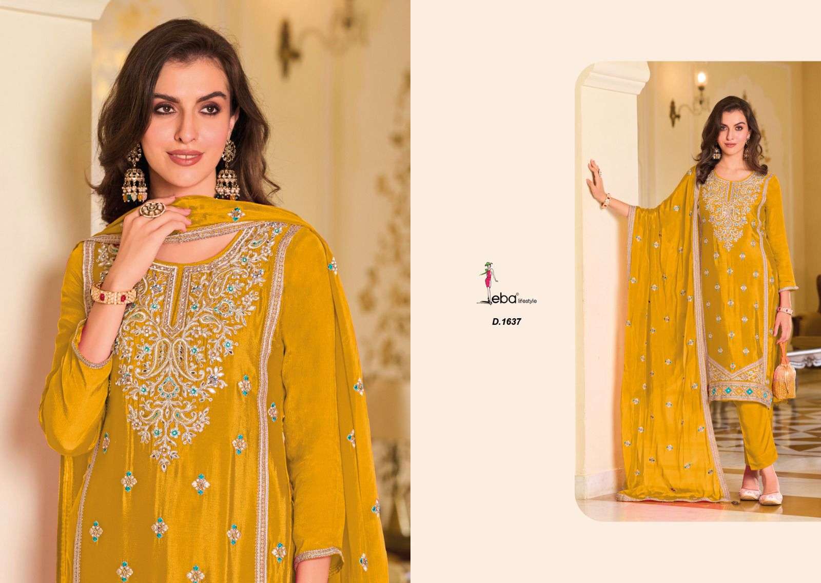Eba Jiana Premium Silk Designer Salwar Kameez Wholesale catalog