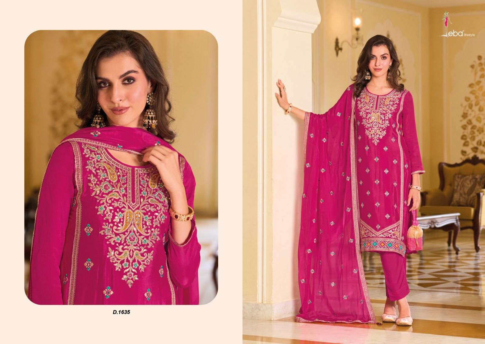 Eba Jiana Premium Silk Designer Salwar Kameez Wholesale catalog