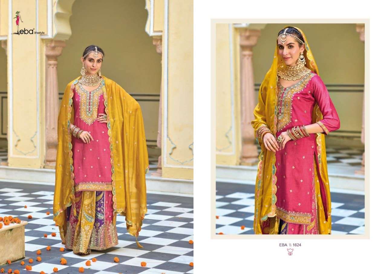 Eba Safrron Vol 3 Premium Silk Designer Ready Made Wholesale catalog