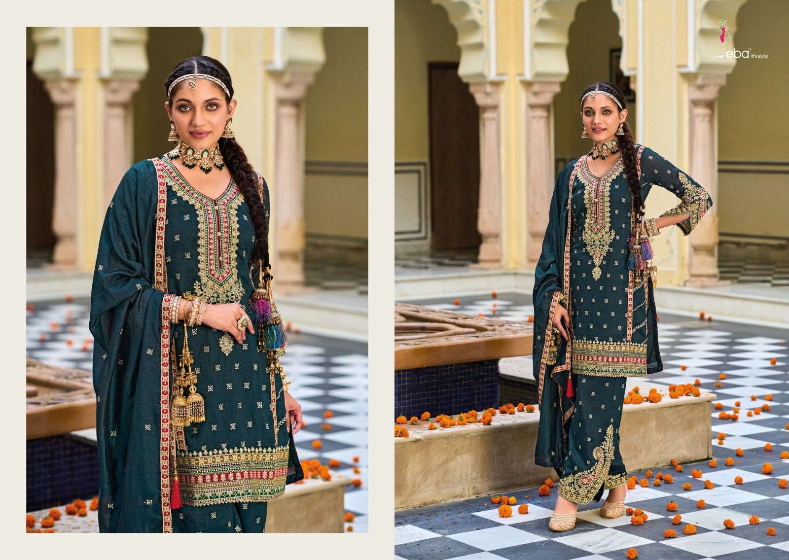 Eba Vaani Festive Wear Embroidery Salwar Kameez Wholesale catalog