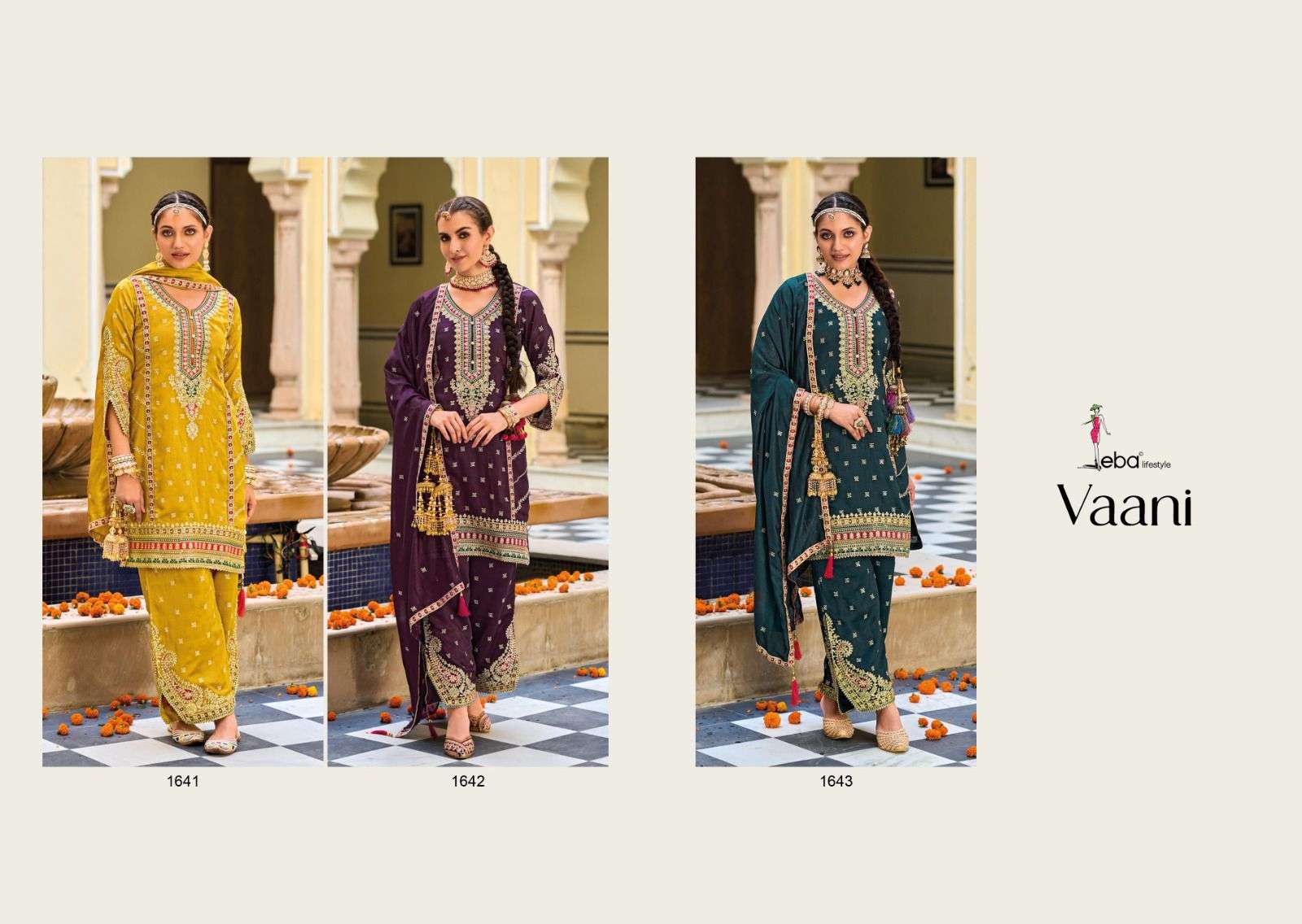 Eba Vaani Festive Wear Embroidery Salwar Kameez Wholesale catalog
