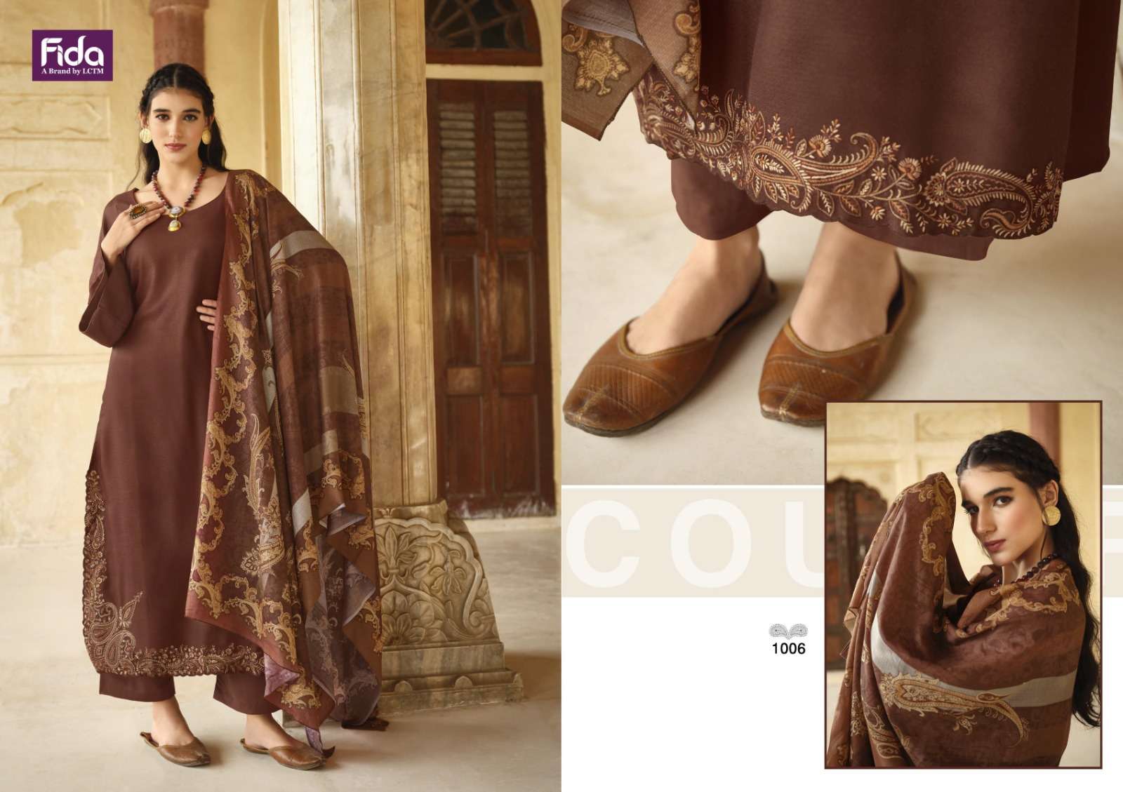 Fida Aliza 1 Premium Embroidery Dress Material Wholesale catalog