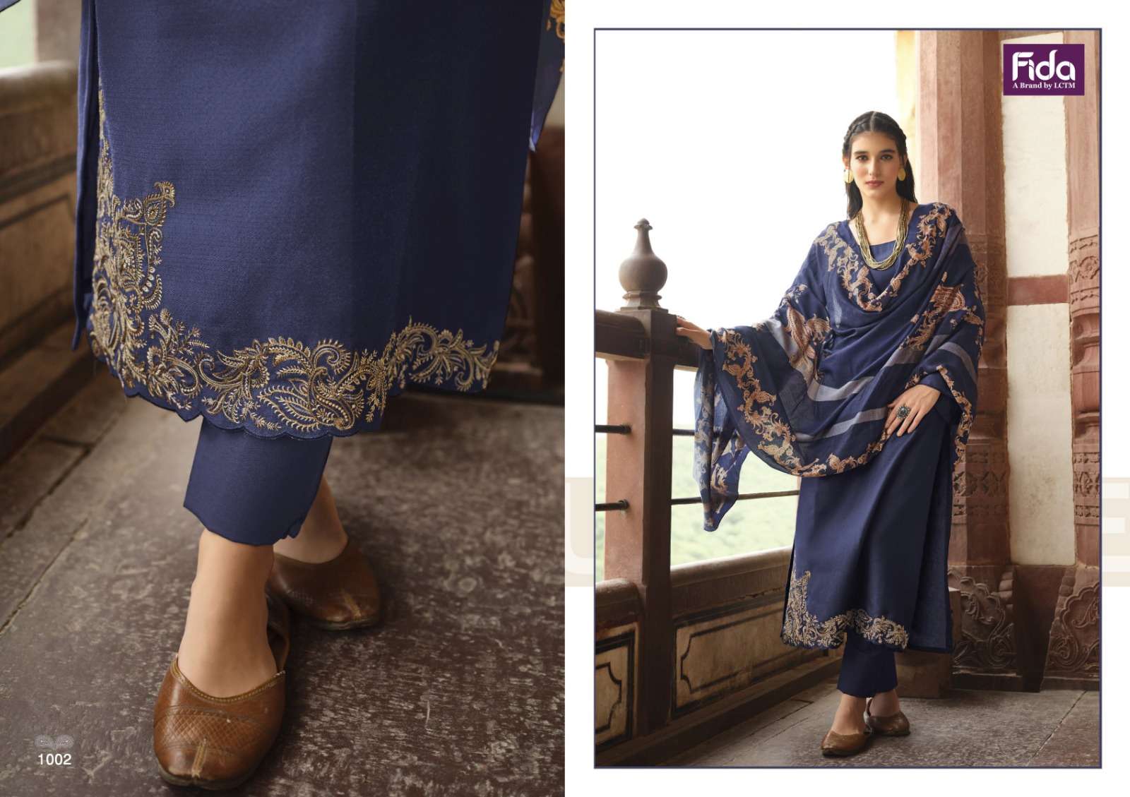 Fida Aliza 1 Premium Embroidery Dress Material Wholesale catalog