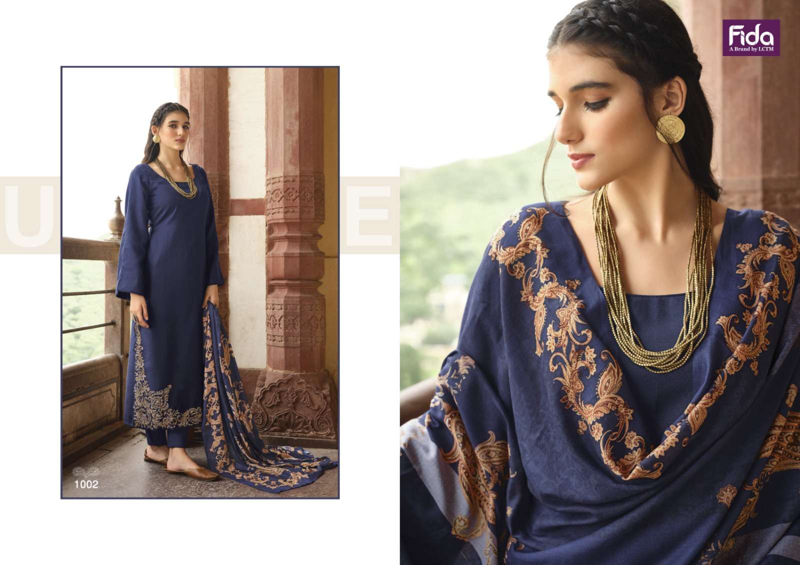 Fida Aliza 1 Premium Embroidery Dress Material Wholesale catalog