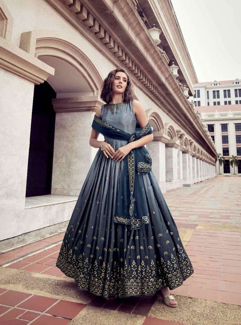 FLORY VOL. 25 Sequince Embroidered Work Anarkali Gown Kurti Wholesale catalog