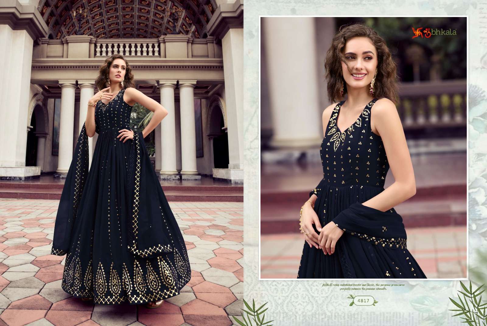 FLORY VOL. 26 Exclusive Sequince Embroidered Work Anarkali Gown Kurti Wholesale catalog