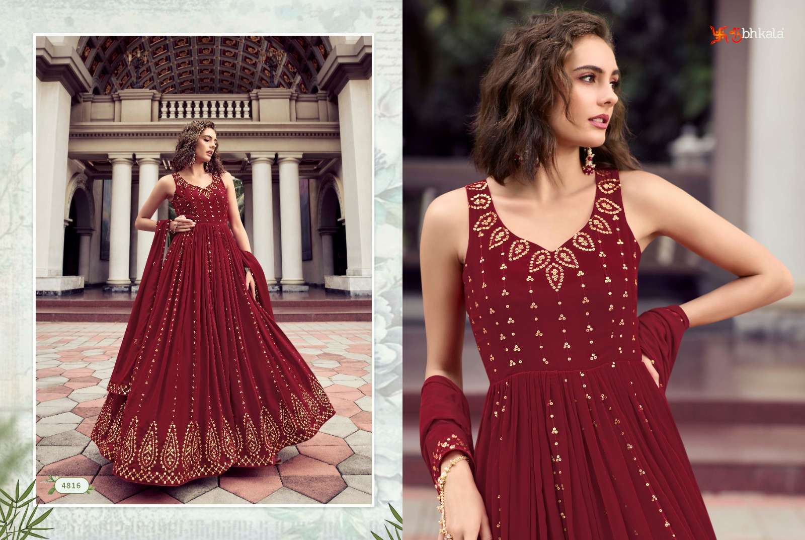 FLORY VOL. 26 Exclusive Sequince Embroidered Work Anarkali Gown Kurti Wholesale catalog