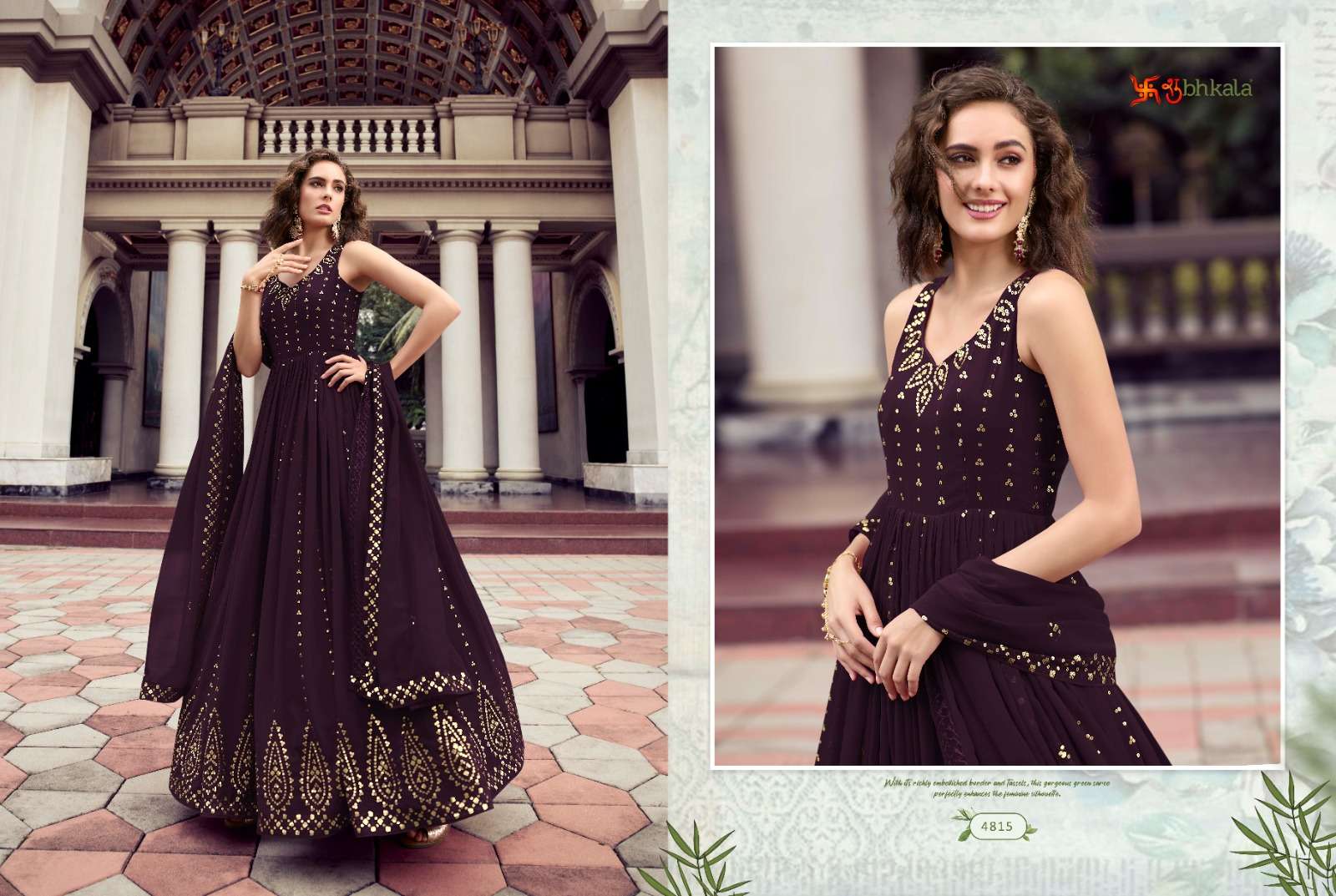 FLORY VOL. 26 Exclusive Sequince Embroidered Work Anarkali Gown Kurti Wholesale catalog