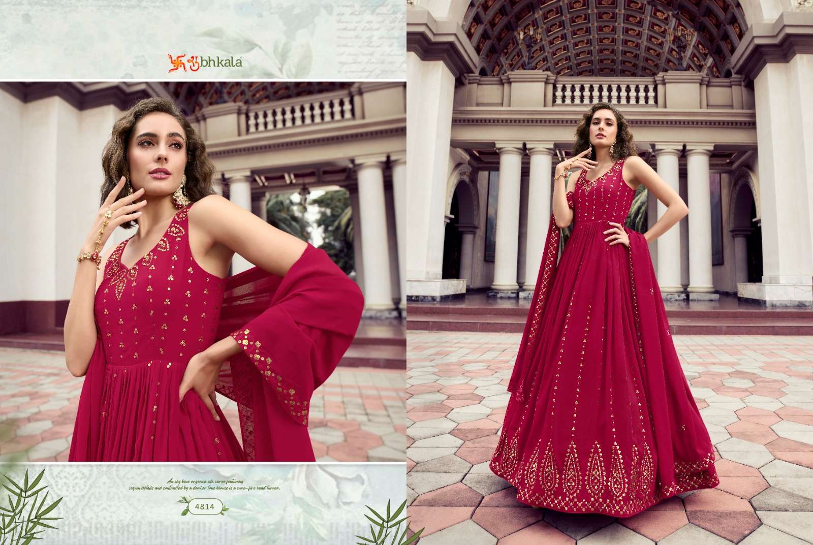 FLORY VOL. 26 Exclusive Sequince Embroidered Work Anarkali Gown Kurti Wholesale catalog