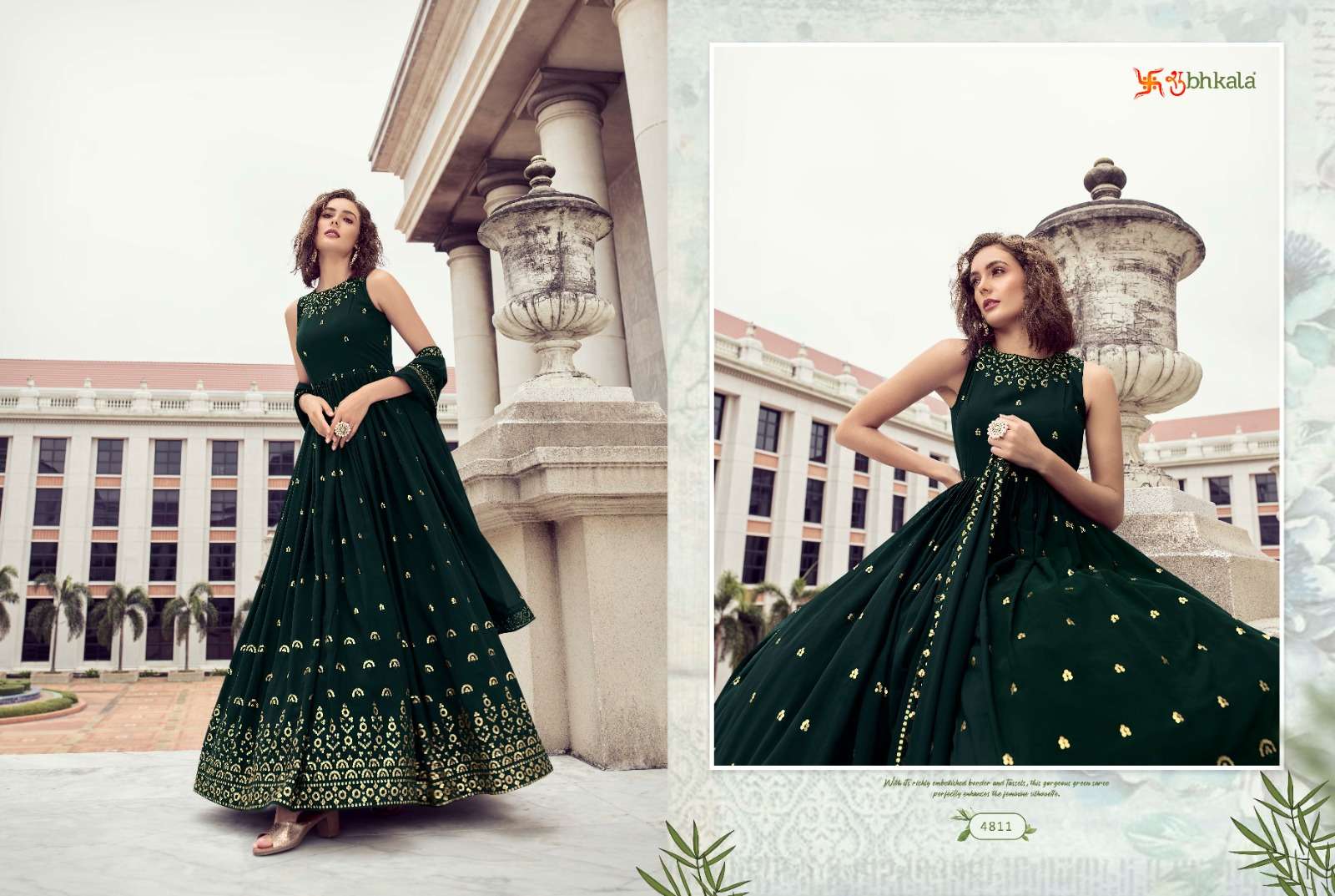 FLORY VOL. 26 Exclusive Sequince Embroidered Work Anarkali Gown Kurti Wholesale catalog