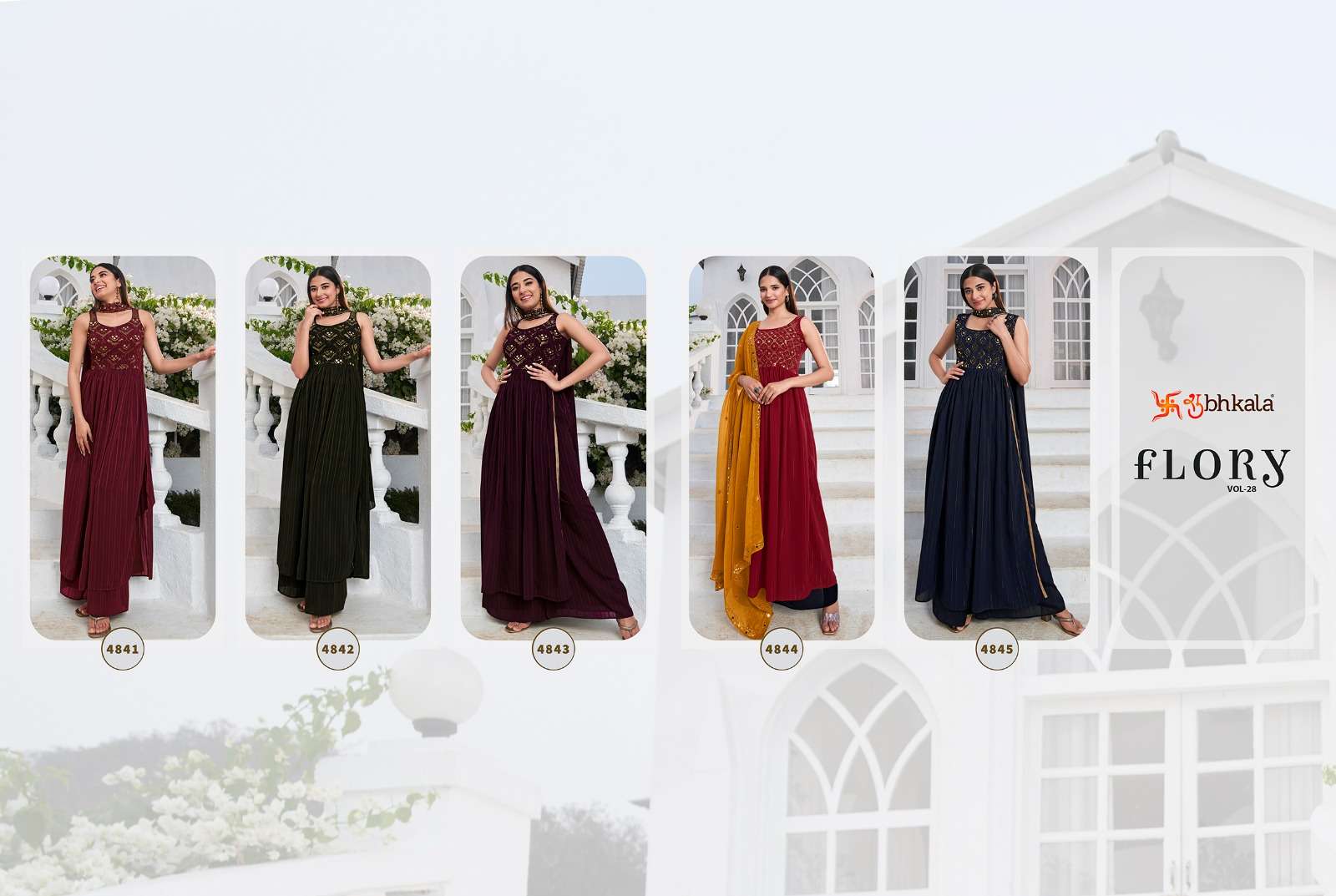 FLORY VOL. 28 Exclusive Embroidered Stitched New Style Salwar Suit Wholesale catalog