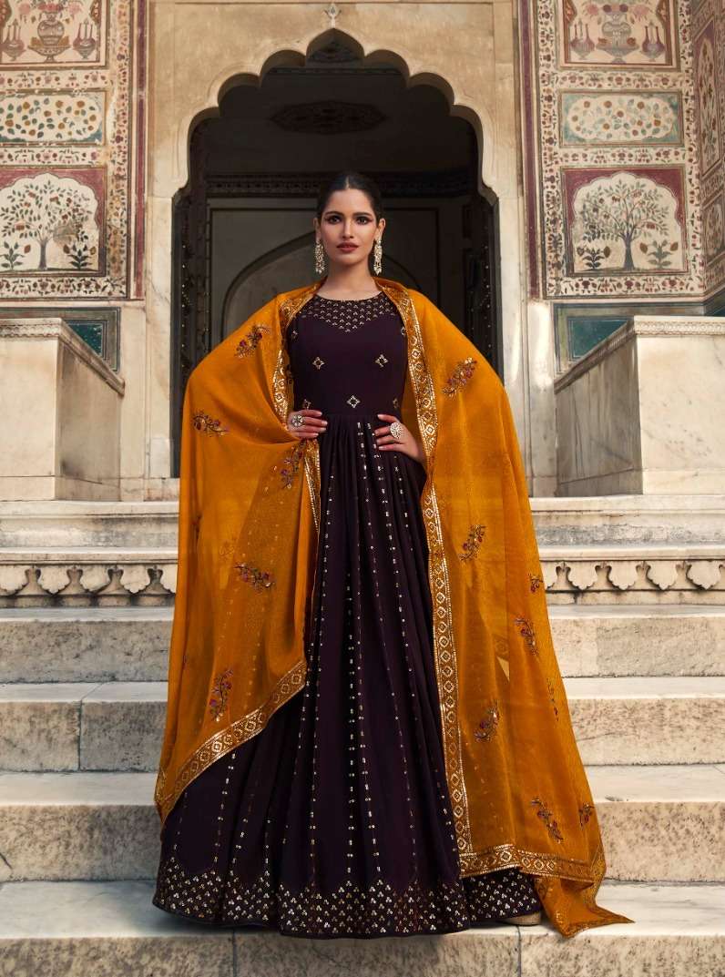 FLORY VOL. 29 Sequince Embroidered Work Anarkali Gown Kurti Wholesale catalog
