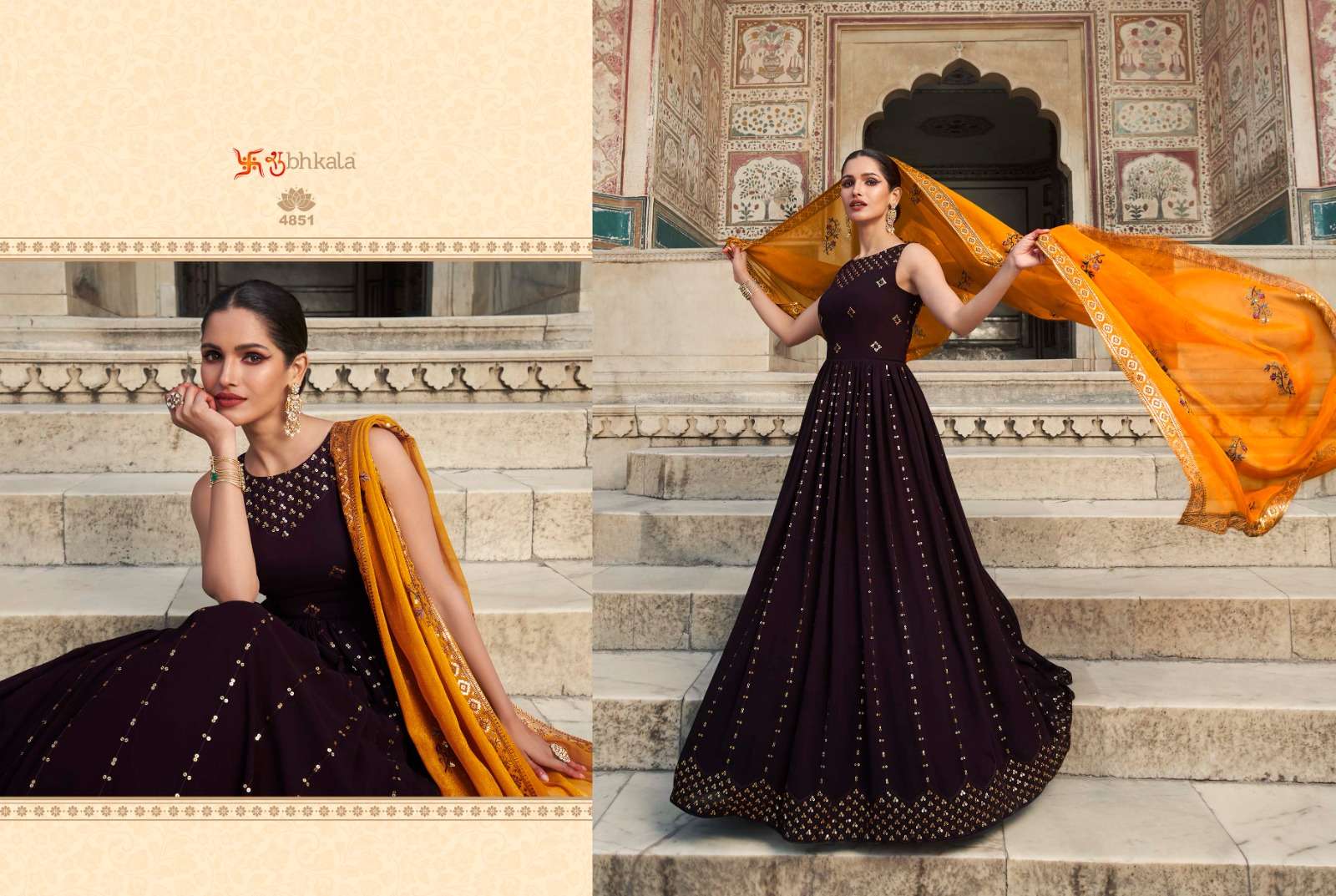 FLORY VOL. 29 Sequince Embroidered Work Anarkali Gown Kurti Wholesale catalog