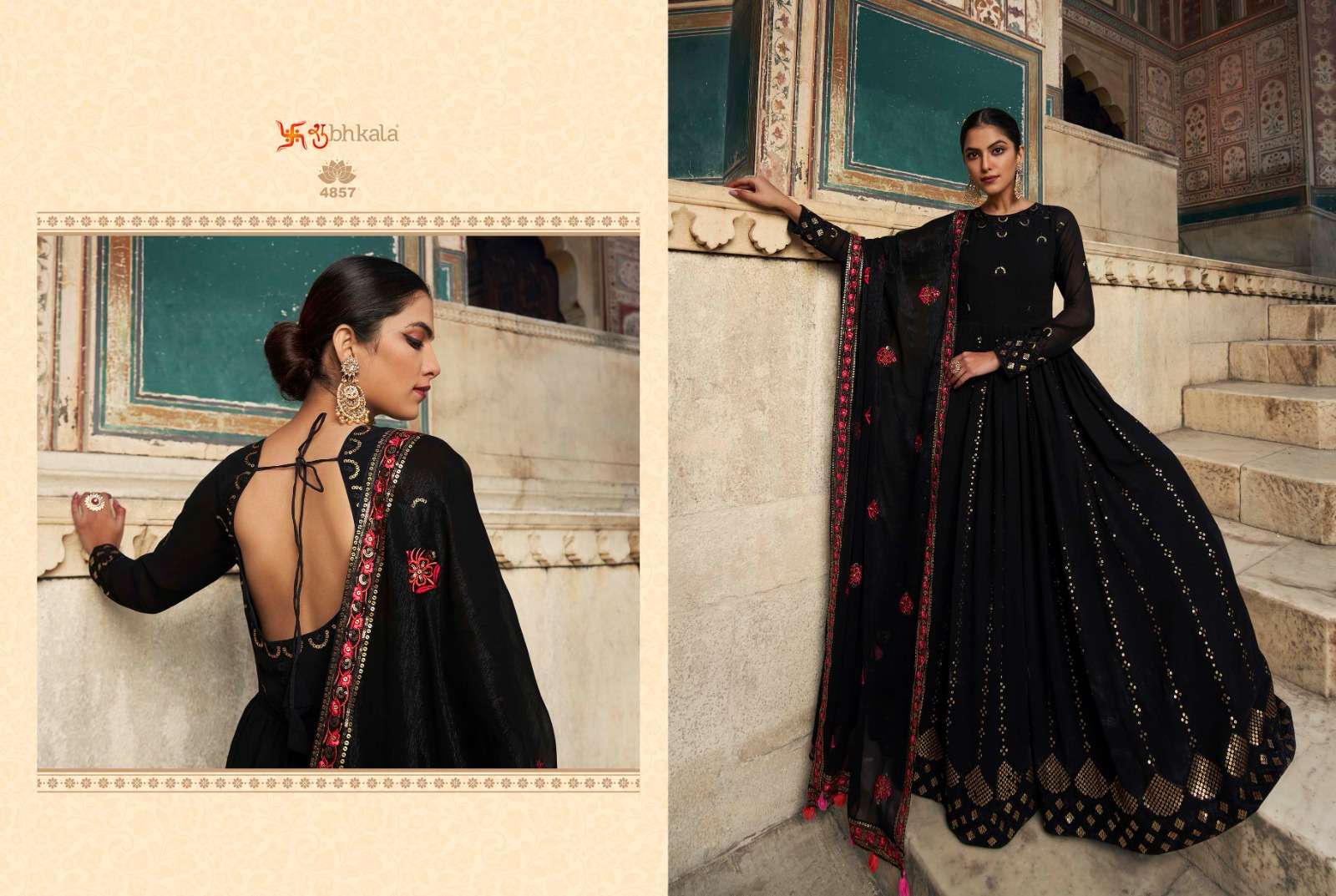 FLORY VOL. 29 Sequince Embroidered Work Anarkali Gown Kurti Wholesale catalog